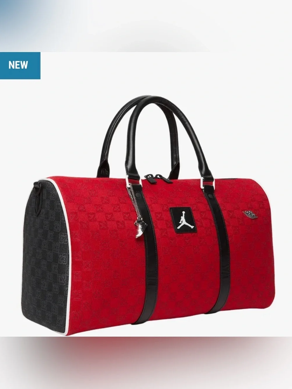 Jordan Monogram Duffle Bag Large in Varsity Red and Black NIKE